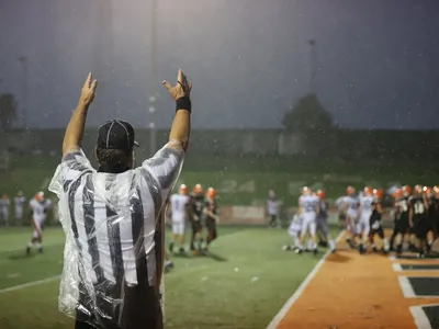 A little rain doesn&rsquo;t stop the show, and neither does a worldwide pandemic. Just months after Covid-19 gripped the globe, high school football players&mdash;and referees&mdash;were back on the field.

