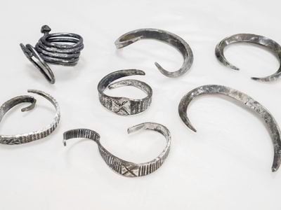 The bangles were found in a field where archaeologists have made other Viking-era finds.