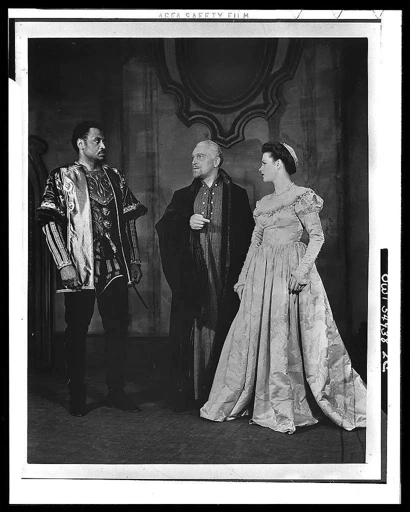 Robeson (left) as Othello in a Broadway production of the Shakespeare play