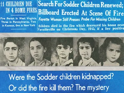 The Sodder children, from left to right:&nbsp;14-year-old Maurice, 12-year-old Martha, 9-year-old Louis, 8-year-old Jennie and 5-year-old Betty